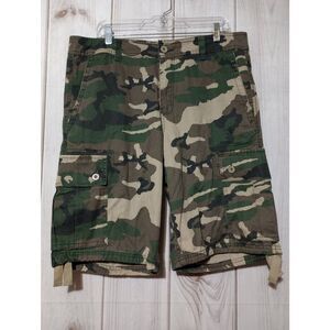FreeWorld Shorts Men's 36 Camouflage Cargo Khakis‎